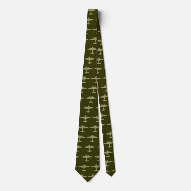 Aeroplane Khaki on Murky Green Tie (Front)