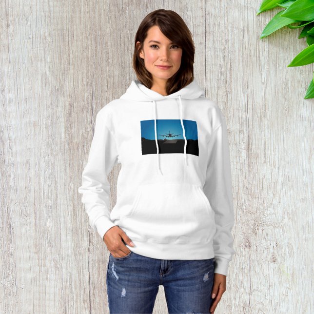Aeroplane Landing Silhouette at Night  Hoodie (Creator Uploaded)