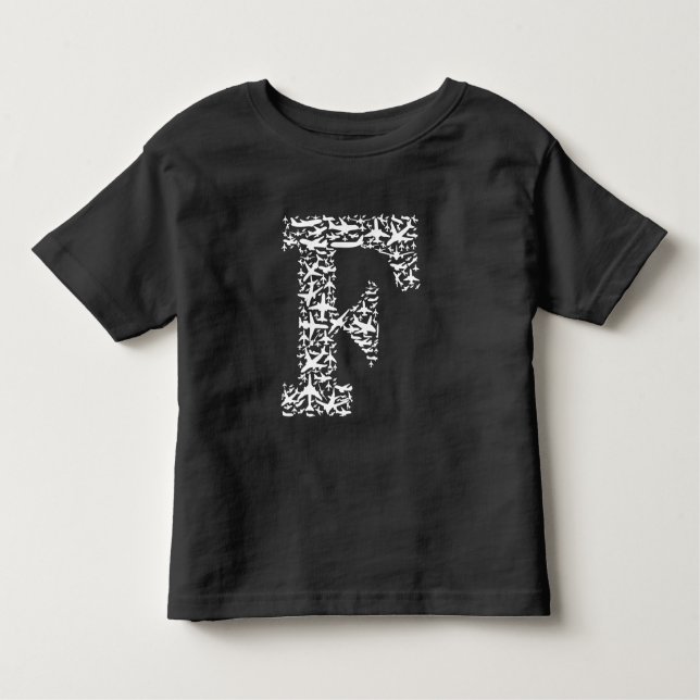Aeroplane Letter F Toddler T-Shirt (Front)