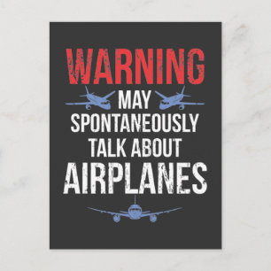 Aeroplane Lover Cool Pilot Aviation Plane Fan Postcard