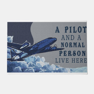 Aeroplane Lover Doormat, Gift For Pilot Lover Doormat