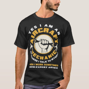 Aeroplane Mechanic Epert Aviation Funny Aircraft M T-Shirt