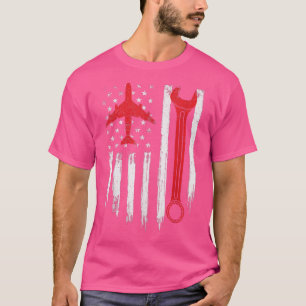 Aeroplane Mechanic Tools  Aviation Technician Plan T-Shirt