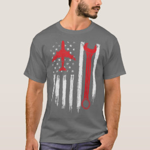 Aeroplane Mechanic Tools  Aviation Technician Plan T-Shirt