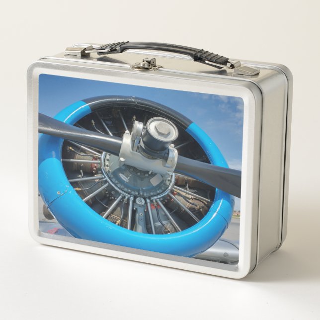 Aeroplane  metal lunch box (Front)