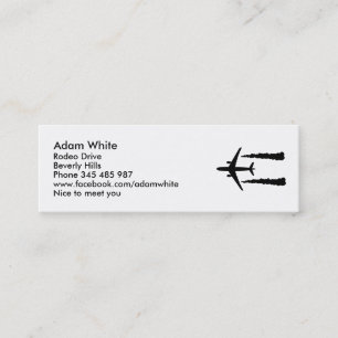 Aeroplane Mini Business Card