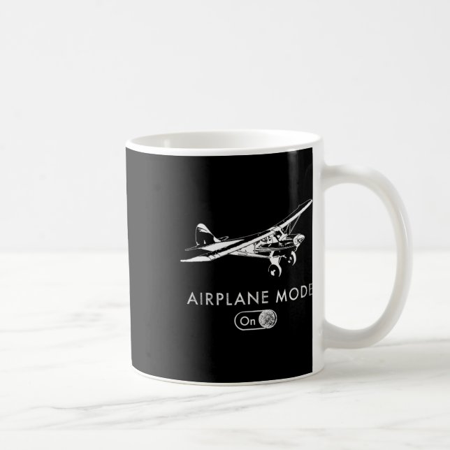 Aeroplane Mode On Pilot Super Bush Cub  Coffee Mug (Right)