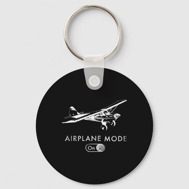 Aeroplane Mode On Pilot Super Bush Cub  Key Ring (Front)