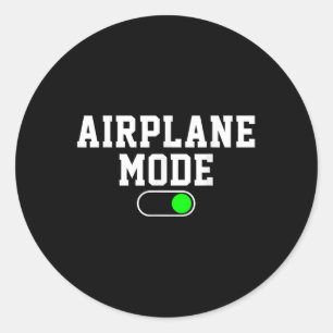 Aeroplane Mode On Vacation Summer Classic Round Sticker