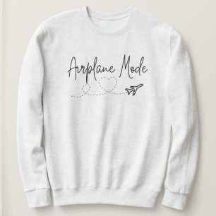 Aeroplane Mode with Heart in Black Sweatshirt