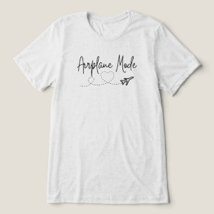 Aeroplane Mode with Heart in Black Tri-Blend Shirt