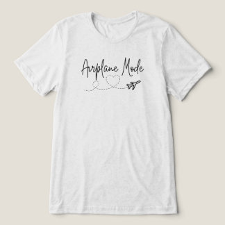 Aeroplane Mode with Heart in Black Tri-Blend Shirt