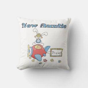 Aeroplane New Aunt of Boy T-shirts and Gifts Cushion