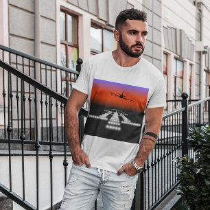 Aeroplane Night Landing T-Shirt
