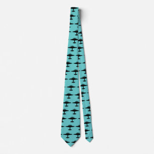 Aeroplane on Blue Tie