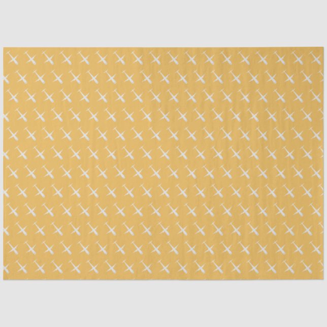 Aeroplane on Butterscotch Tissue Paper (Front)