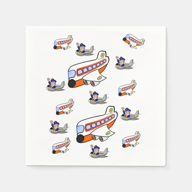 Aeroplane Paper Napkin (Front)