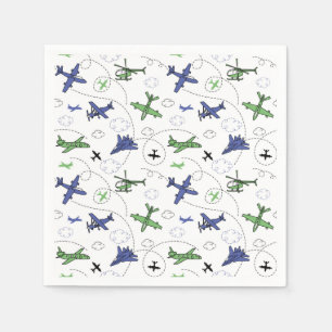 Aeroplane Paper Napkins, Aviation Party Supplies Napkin