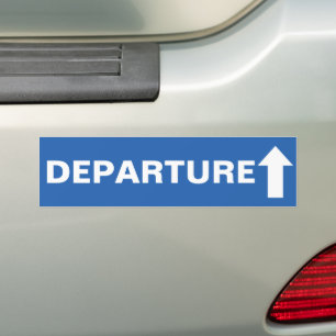 Aeroplane Party Signs, Airport Terminal Birthday Bumper Sticker