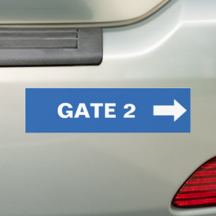 Aeroplane Party Signs, Airport Terminal Birthday Bumper Sticker