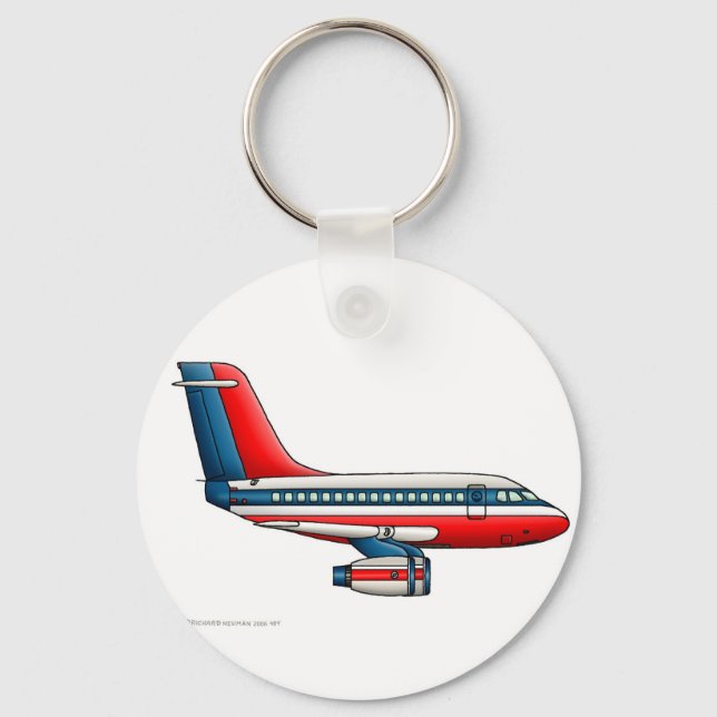 Aeroplane Passenger Jet Plane Key Chains (Front)