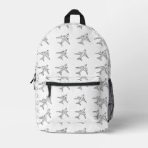 Aeroplane Pattern Backpacks