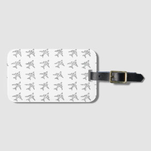 Aeroplane Pattern Luggage Tags