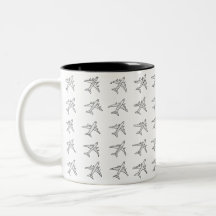 Aeroplane Pattern Mugs