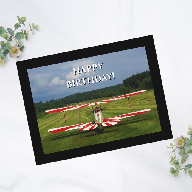Aeroplane photo, Cool Aviation Birthday Postcard (Creator Uploaded)