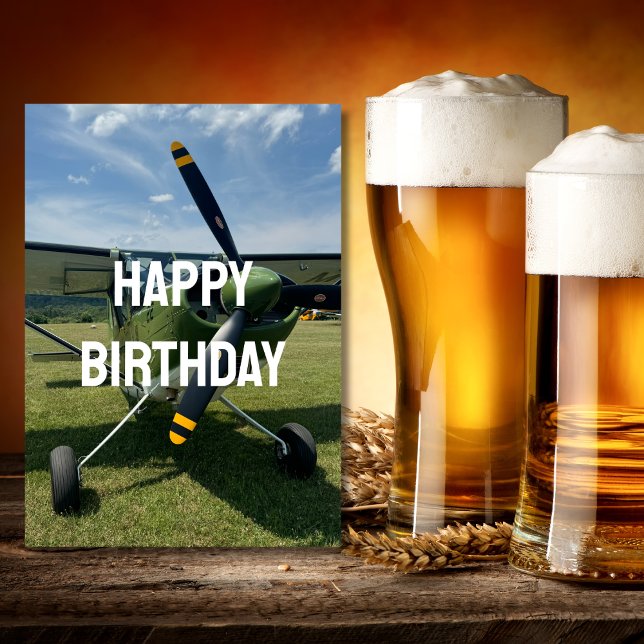 Aeroplane photo, Cool Aviation Pilot Birthday Card (Creator Uploaded)