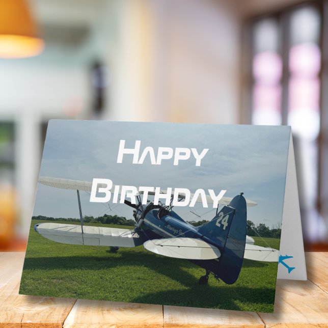 Aeroplane photo, Cool Aviation Pilot Birthday Card (Creator Uploaded)