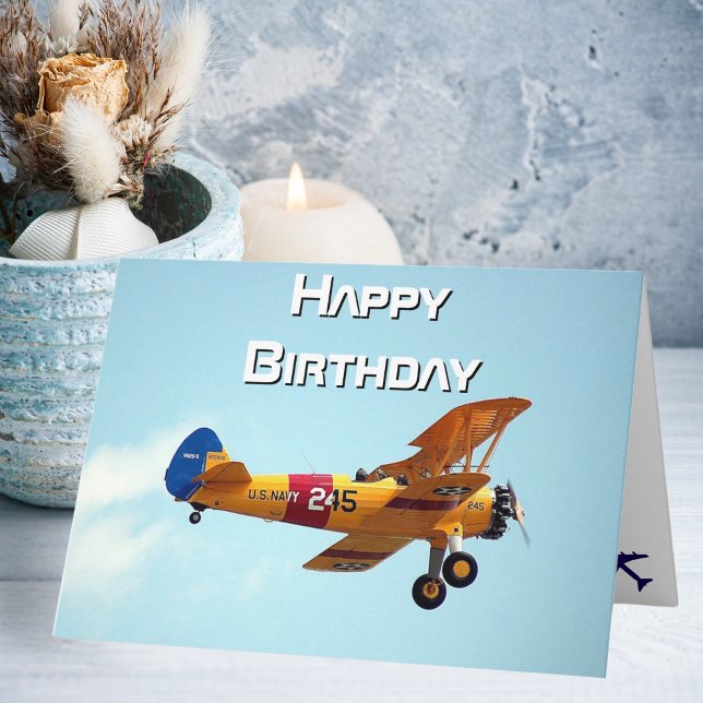 Aeroplane photo,Cool Aviation Pilot Birthday Card (Creator Uploaded)
