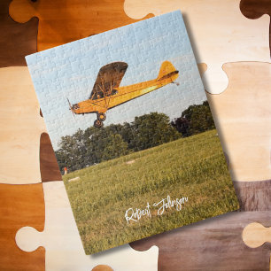 Aeroplane Photo Family Game Night Personalised Jigsaw Puzzle