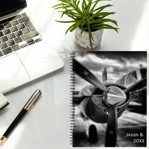 Aeroplane Photo Pilot Aviator Fun Aviation Custom  Notebook