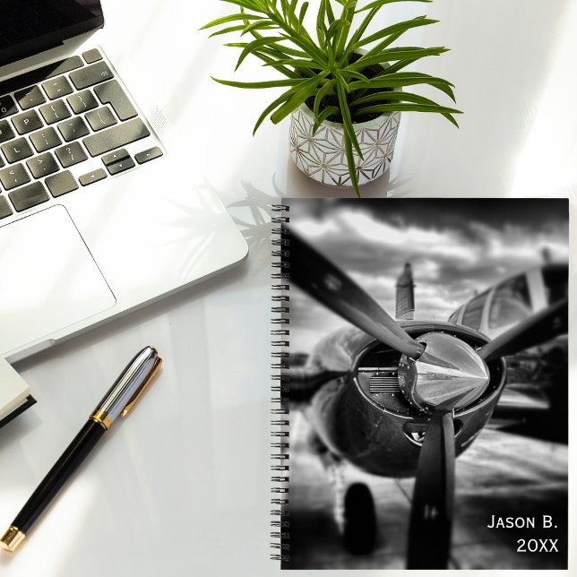 Aeroplane Photo Pilot Aviator Fun Aviation Custom  Notebook (Creator Uploaded)