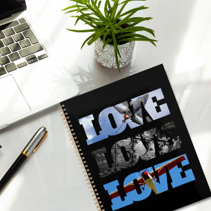 Aeroplane Photos in LOVE frame, Aviation Simple Planner