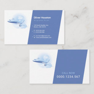 Aeroplane Pilot Aviation Business Card