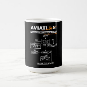 Aeroplane Pilot Aviation Trouble Shooting Guide Coffee Mug