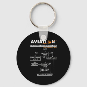 Aeroplane Pilot Aviation Trouble Shooting Guide Key Ring