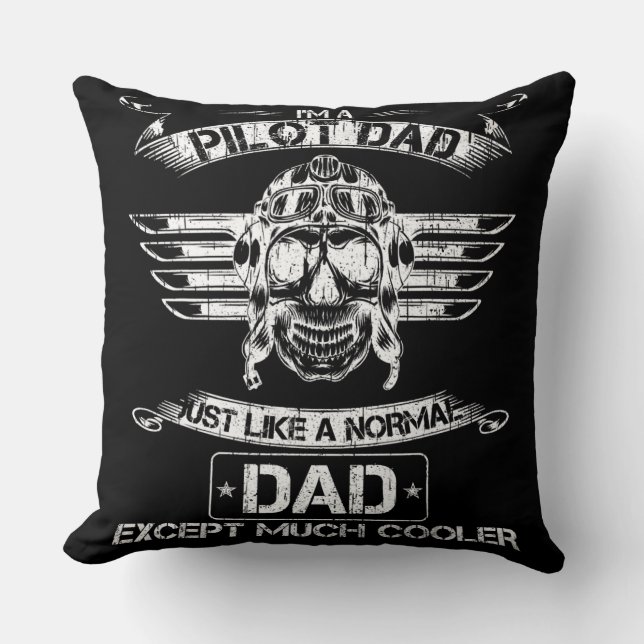 Aeroplane Pilot Dad Just Normal But Much Cooler Da Cushion (Front)