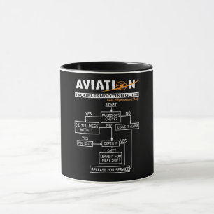 Aeroplane Pilot  Funny Pilot Troubleshooting Guide Mug