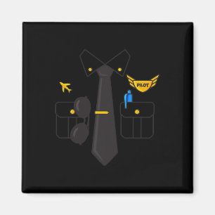 Aeroplane Pilot Halloween Boys Kids Magnet
