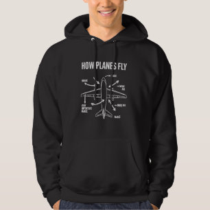 Aeroplane Pilot How Planes Fly Funny Aviation Gift Hoodie
