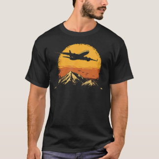 Aeroplane Pilot Mountains Vintage T-Shirt