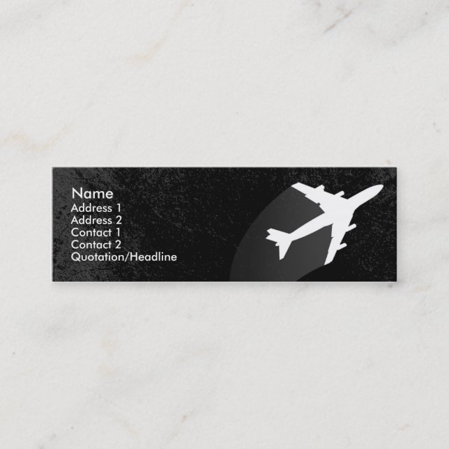 Aeroplane Pilot or flight attendant business card (Front)