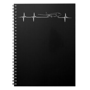 Aeroplane Pilot Pilot Heartbeat Notebook