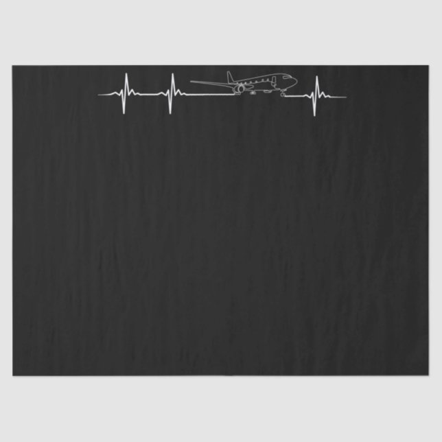 Aeroplane Pilot Pilot Heartbeat Tissue Paper (Front)