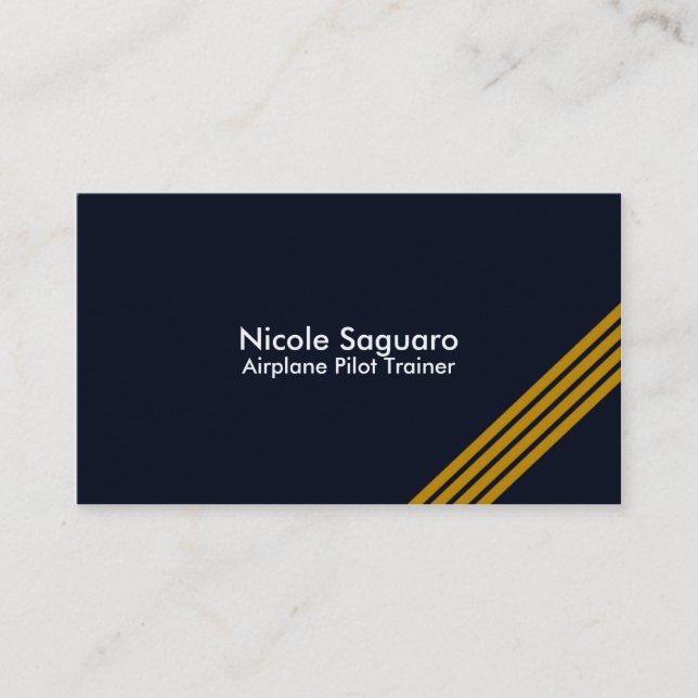 Aeroplane Pilot Trainer Business Card (Front)