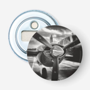 Aeroplane propeller Black and White Bottle Opener
