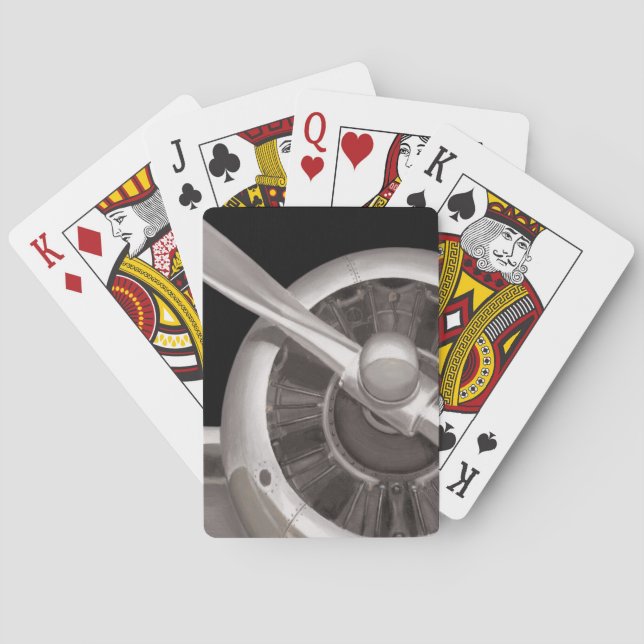 Aeroplane Propeller Closeup Playing Cards (Back)